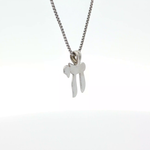 Load image into Gallery viewer, 14KT Yellow and White Gold Chai pendant (small)
