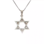 Load image into Gallery viewer, 14KT White Gold Magen David Pendant
