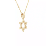 Load image into Gallery viewer, 14kt White and Yellow Gold Magendavid (Medium)
