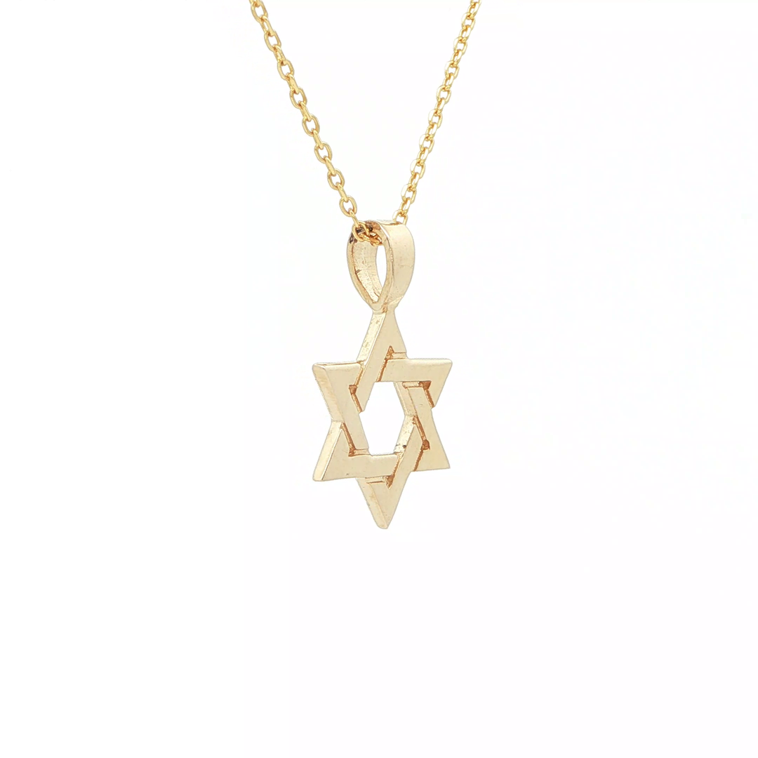 14kt White and Yellow Gold Magendavid (Medium)