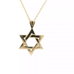 Load image into Gallery viewer, 14KT Yellow Gold Magen David Pendant
