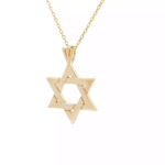 Load image into Gallery viewer, 14KT Yellow Gold Magen David Pendant
