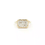 Load image into Gallery viewer, 14KT Yellow Gold Radiant Cut Lab-Grown Diamond Solitaire Ring

