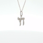 Load image into Gallery viewer, 14KT Yellow Gold Pavé Diamond Hamsa Pendant Necklace
