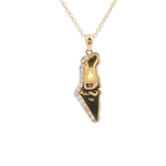 Load image into Gallery viewer, 14KT Yellow Gold Israel Pendant with Round Brilliant Cut Diamonds
