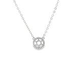 Load image into Gallery viewer, Sterling Silver Star of David Necklace with Round Stones
