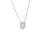 Load image into Gallery viewer, Sterling Silver Star of David Necklace with Round Stones
