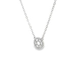 Load image into Gallery viewer, Sterling Silver Star of David Necklace with Round Stones
