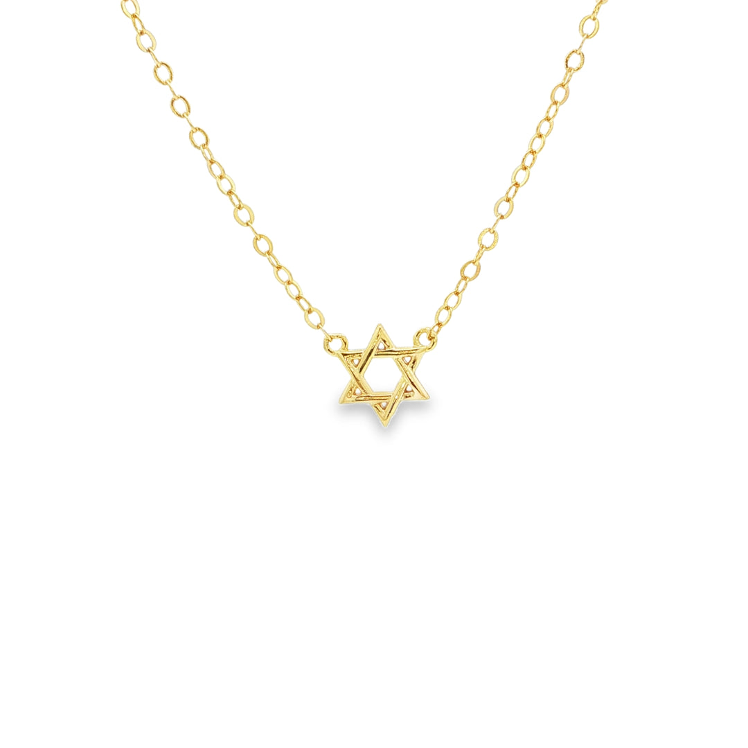 Gold-Plated Sterling Silver Magen David Necklace (5.60 mm)