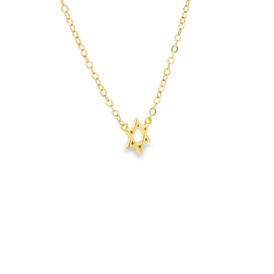 Gold-Plated Sterling Silver Magen David Necklace (5.60 mm)