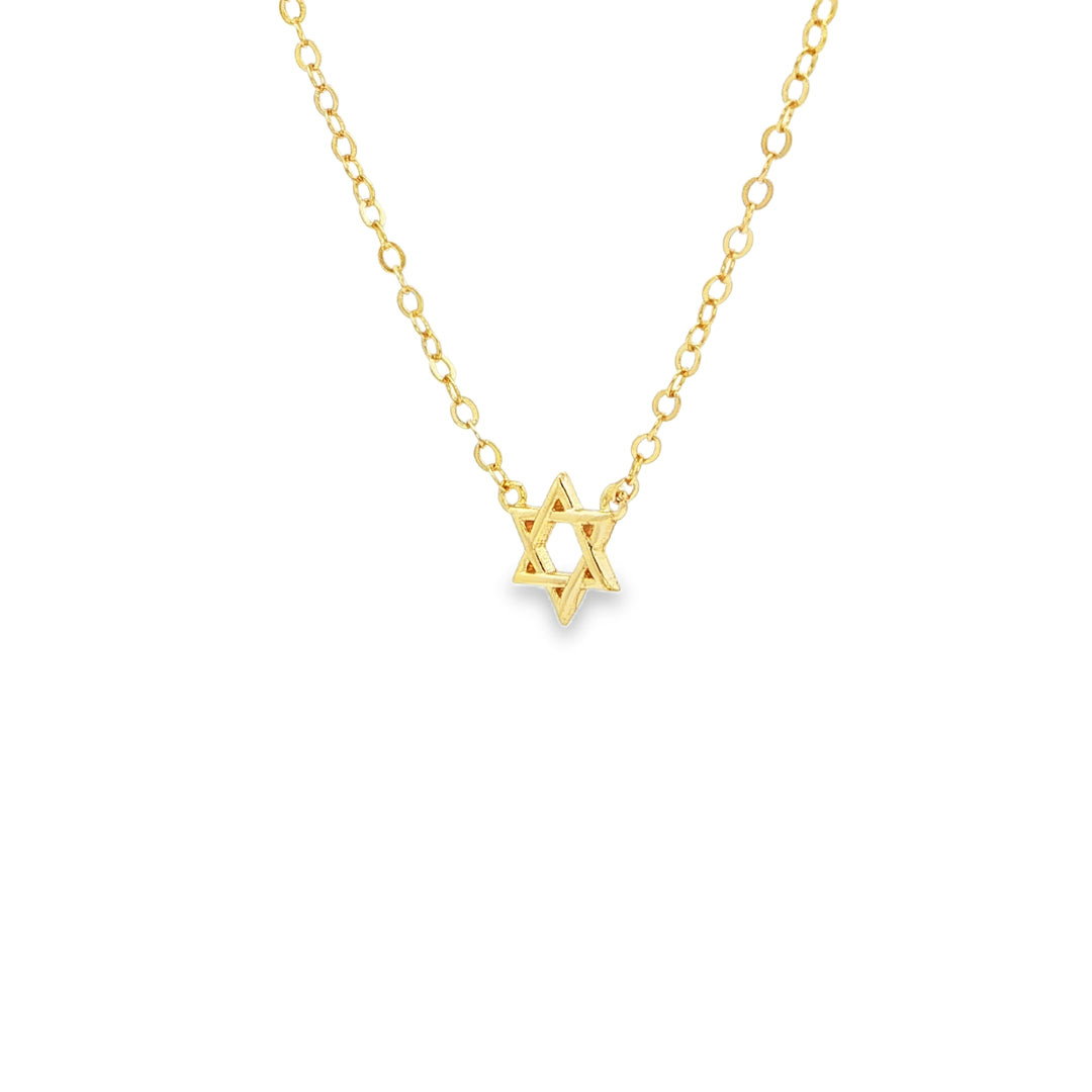 Gold-Plated Sterling Silver Magen David Necklace (5.60 mm)