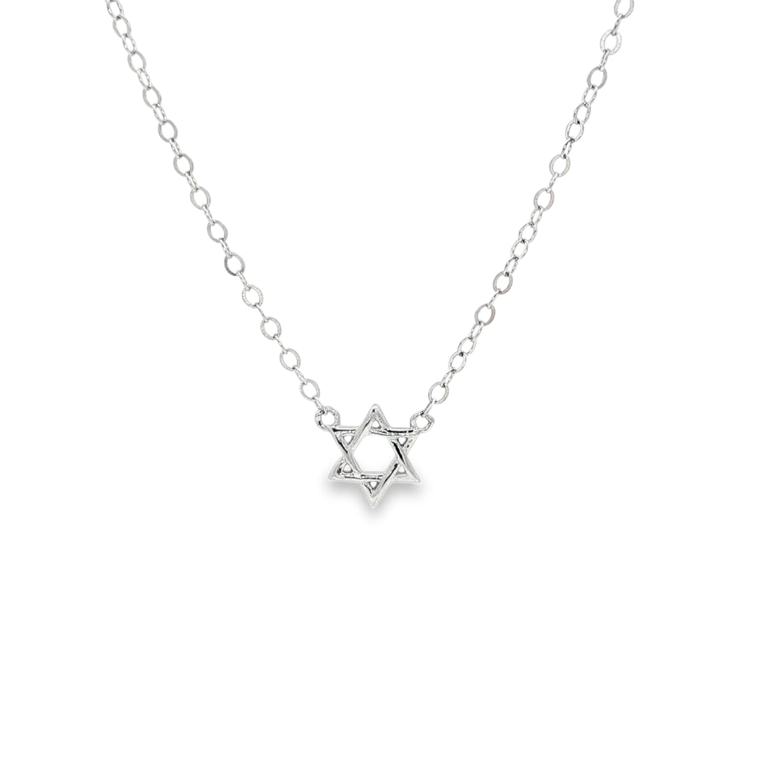 Gold-Plated Sterling Silver Magen David Necklace (5.60 mm)