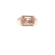 14KT Rose Gold Fancy Pink Lab-Grown Diamond Bezel Ring (3.01 cttw diamond)