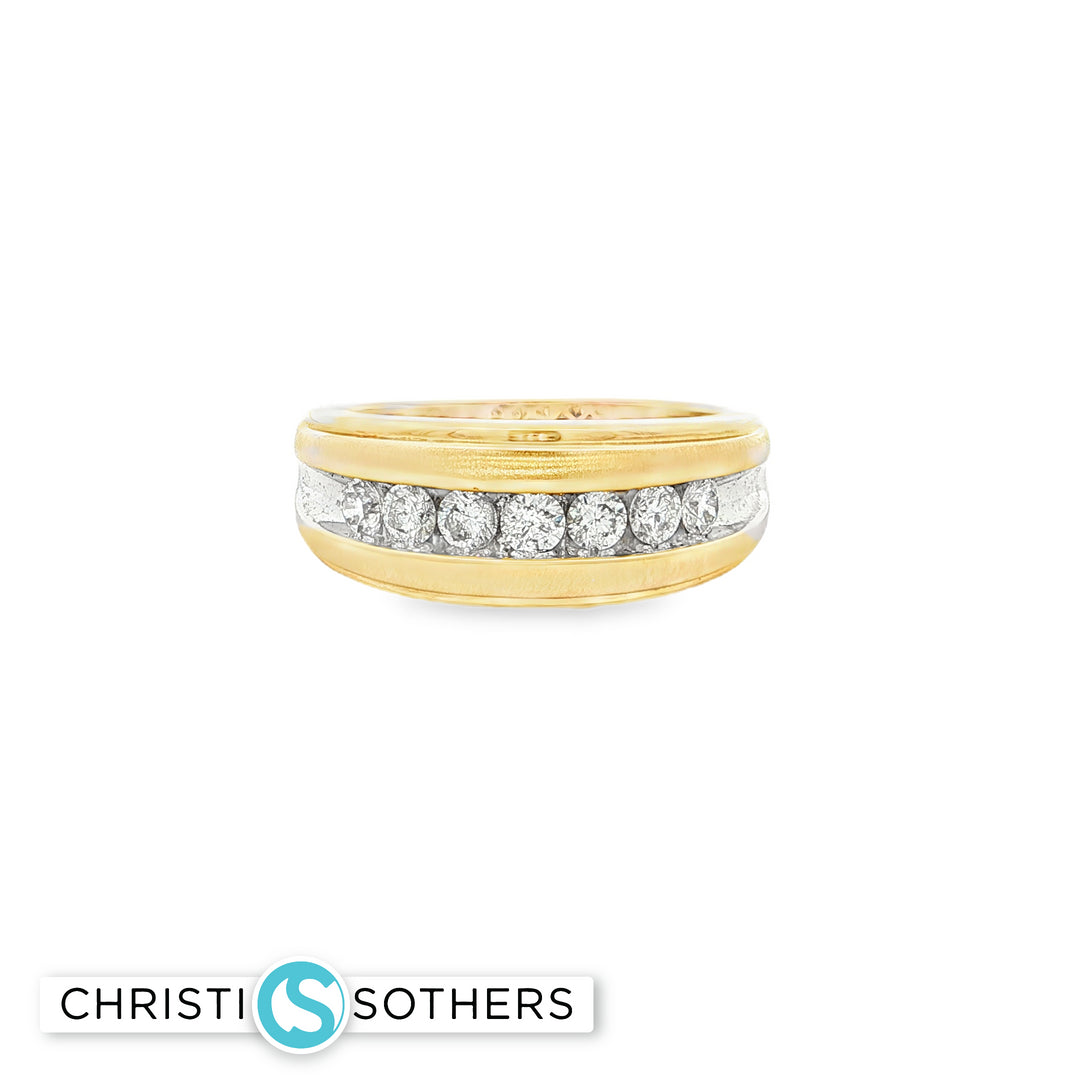 14KT Yellow & White Gold Diamond Band Ring (0.80 cttw)