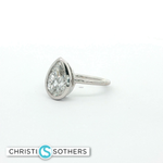 Load image into Gallery viewer, 14KT White Gold Pear Solitaire Ring with Lab-Grown Diamond (3.05 ct)