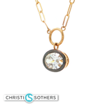 Load image into Gallery viewer, 14KT Yellow Gold Oval Bezel Necklace with Lab-Grown Diamond Pendant (2.59 ct)