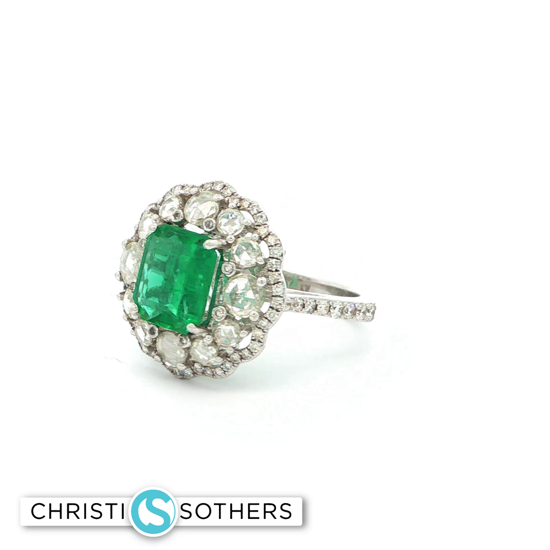 18KT Yellow Gold Amethyst Charm Necklace with Diamond Accents (5.73 cttw)