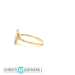 Load image into Gallery viewer, 14KT Yellow Gold Oval Cabochon Opal Cocktail Ring with Diamond Accents (0.46 ct)