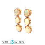 Load image into Gallery viewer, 18KT Yellow Gold Opal Drop Earrings with Diamond Accents (7.96 cttw)