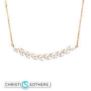 14KT Gold Marquise Diamond Necklace (2.16 cttw)