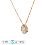 Load image into Gallery viewer, 14KT Yellow Gold Pear Diamond Necklace with Lab-Grown Diamond Pendant (1.16 ct)