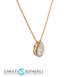 Load image into Gallery viewer, 14KT Yellow Gold Pear Diamond Necklace with Lab-Grown Diamond Pendant (1.16 ct)