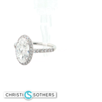 Load image into Gallery viewer, 14KT White Gold Oval Diamond Ring with Lab-Grown Diamonds (2.32 cttw)