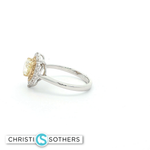 Load image into Gallery viewer, 14KT Yellow &amp; White Gold Heart-Shaped Fancy Yellow Diamond Ring with Lab-Grown Diamonds (1.535 cttw)