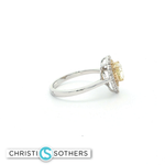 Load image into Gallery viewer, 14KT Yellow &amp; White Gold Heart-Shaped Fancy Yellow Diamond Ring with Lab-Grown Diamonds (1.535 cttw)