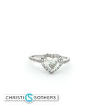 Load image into Gallery viewer, 14KT White Gold Heart-Shaped Engagement Ring with Lab-Grown Diamond (1.38 cttw)