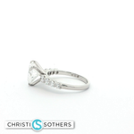 Load image into Gallery viewer, 14KT White Gold Heart-Shaped Diamond Ring with Lab-Grown Diamonds (3.55 cttw)
