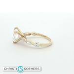 Load image into Gallery viewer, 14KT Yellow Gold Heart-Shaped Diamond Ring with Lab-Grown Diamonds (3.85 cttw)
