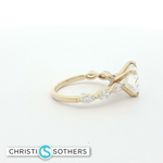 Load image into Gallery viewer, 14KT Yellow Gold Heart-Shaped Diamond Ring with Lab-Grown Diamonds (3.85 cttw)