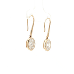 Load image into Gallery viewer, 14KT Yellow Gold Oval Diamond Drop Earrings with Lab-Grown Diamonds (2.08 cttw)