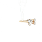 Load image into Gallery viewer, 14KT Yellow Gold Pear &amp; Oval Diamond Toi et Moi Ring with Lab-Grown Diamonds (1.77 cttw)