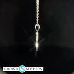 Load image into Gallery viewer, 14KT White Gold Diamond State of Israel w/ Magen David
