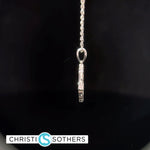 Load image into Gallery viewer, 14KT White Gold Diamond State of Israel w/ Magen David

