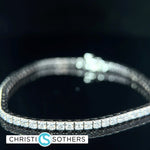 Load image into Gallery viewer, 14KT White Gold 3.40ct Lab‑Grown Diamond Tennis Bracelet
