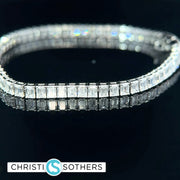 14KT White Gold 7.09ct Lab Diamond Tennis Bracelet