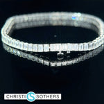 Load image into Gallery viewer, 14KT White Gold 7.09ct Lab Diamond Tennis Bracelet
