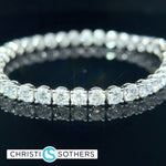 Load image into Gallery viewer, 14KT White Gold 15.18ct Lab Diamond Tennis Bracelet
