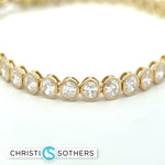 Load image into Gallery viewer, 14KT Yellow Gold 5.87ct Lab Oval Diamond Tennis Bracelet
