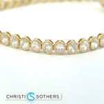 Load image into Gallery viewer, 14KT Yellow Gold 5.87ct Lab Oval Diamond Tennis Bracelet
