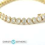 Load image into Gallery viewer, 14KT Yellow Gold 5.87ct Lab Oval Diamond Tennis Bracelet
