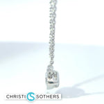 Load image into Gallery viewer, 14KT White Gold 0.97ct Lab Marquise Diamond Bezel Set Solitaire Necklace
