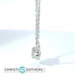 Load image into Gallery viewer, 14KT White Gold 0.97ct Lab Marquise Diamond Bezel Set Solitaire Necklace
