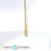 14KT Yellow Gold 0.94ct Lab Round Diamond Necklace