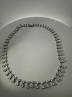 Load image into Gallery viewer, 14KT White Gold 9.00ct Lab Round &amp; Pear‑Shape Diamond Necklace
