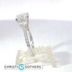 Load image into Gallery viewer, 14KT White Gold 2.56ct Lab Cushion Cut Diamond Engagement Ring
