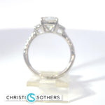 Load image into Gallery viewer, 14KT White Gold 2.56ct Lab Cushion Cut Diamond Engagement Ring

